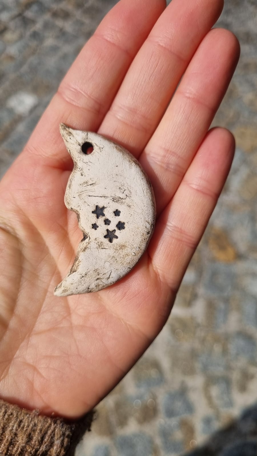 3-er Set Tonanhänger Mond