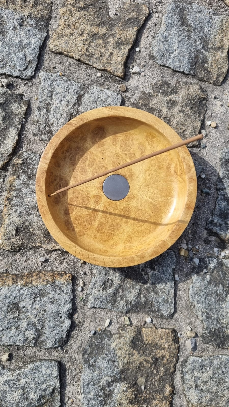 Holzschale für Räucherkegel & Stäbchen
