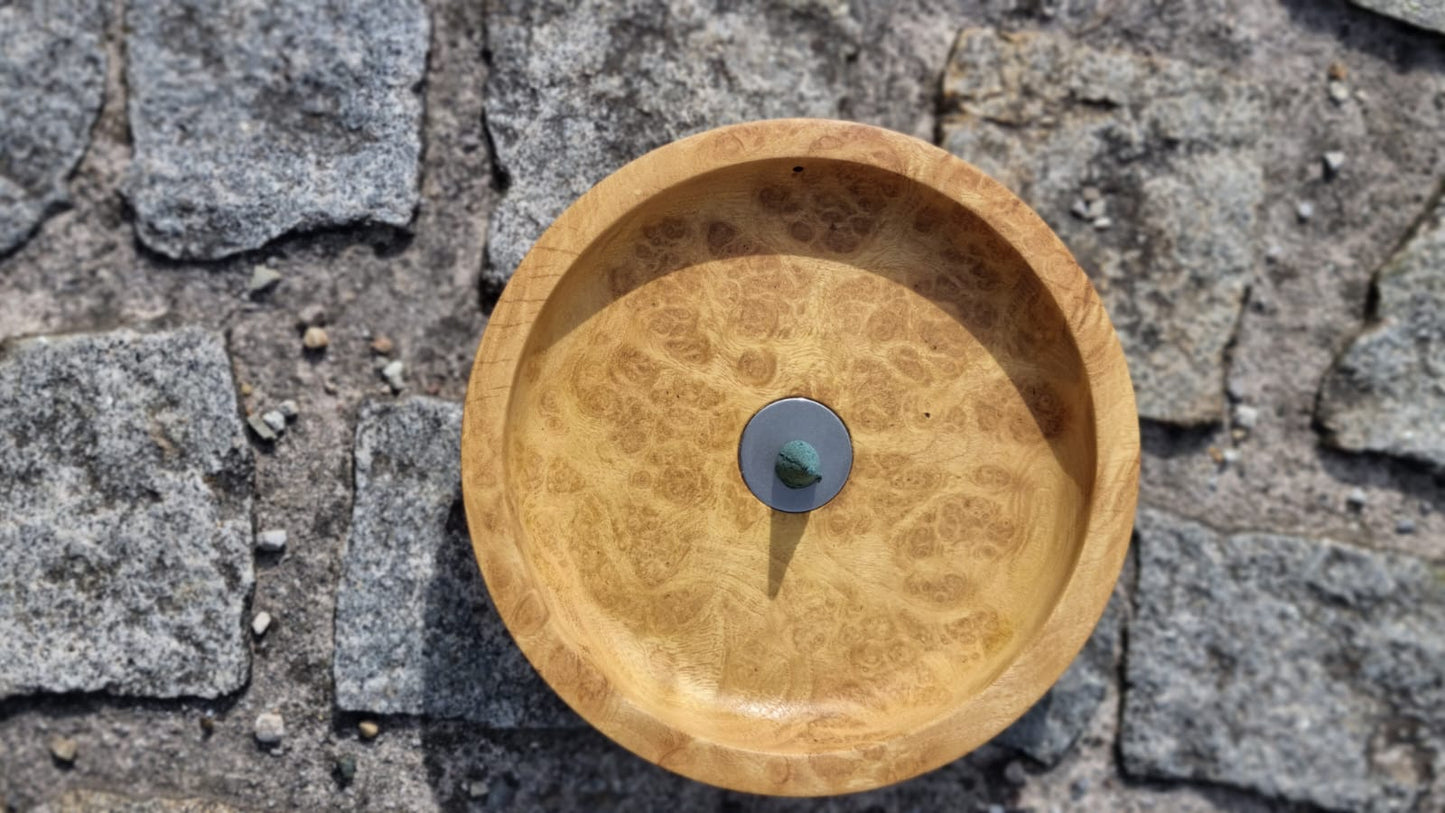 Holzschale für Räucherkegel & Stäbchen