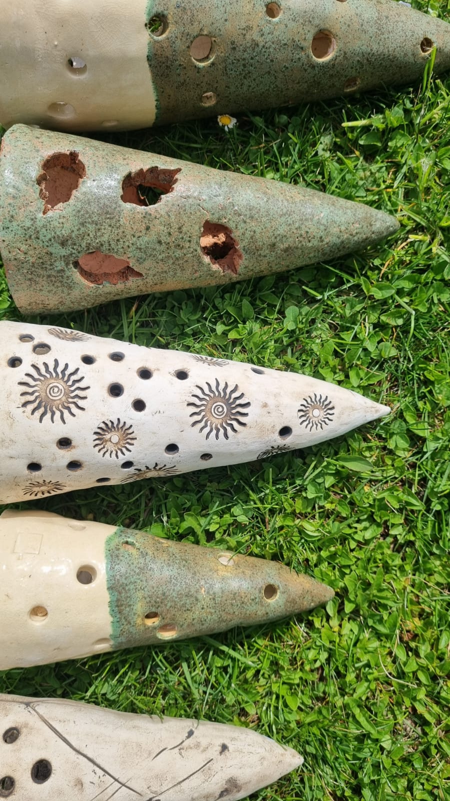 Windlicht "Bäumchen" Grün mit Blättern